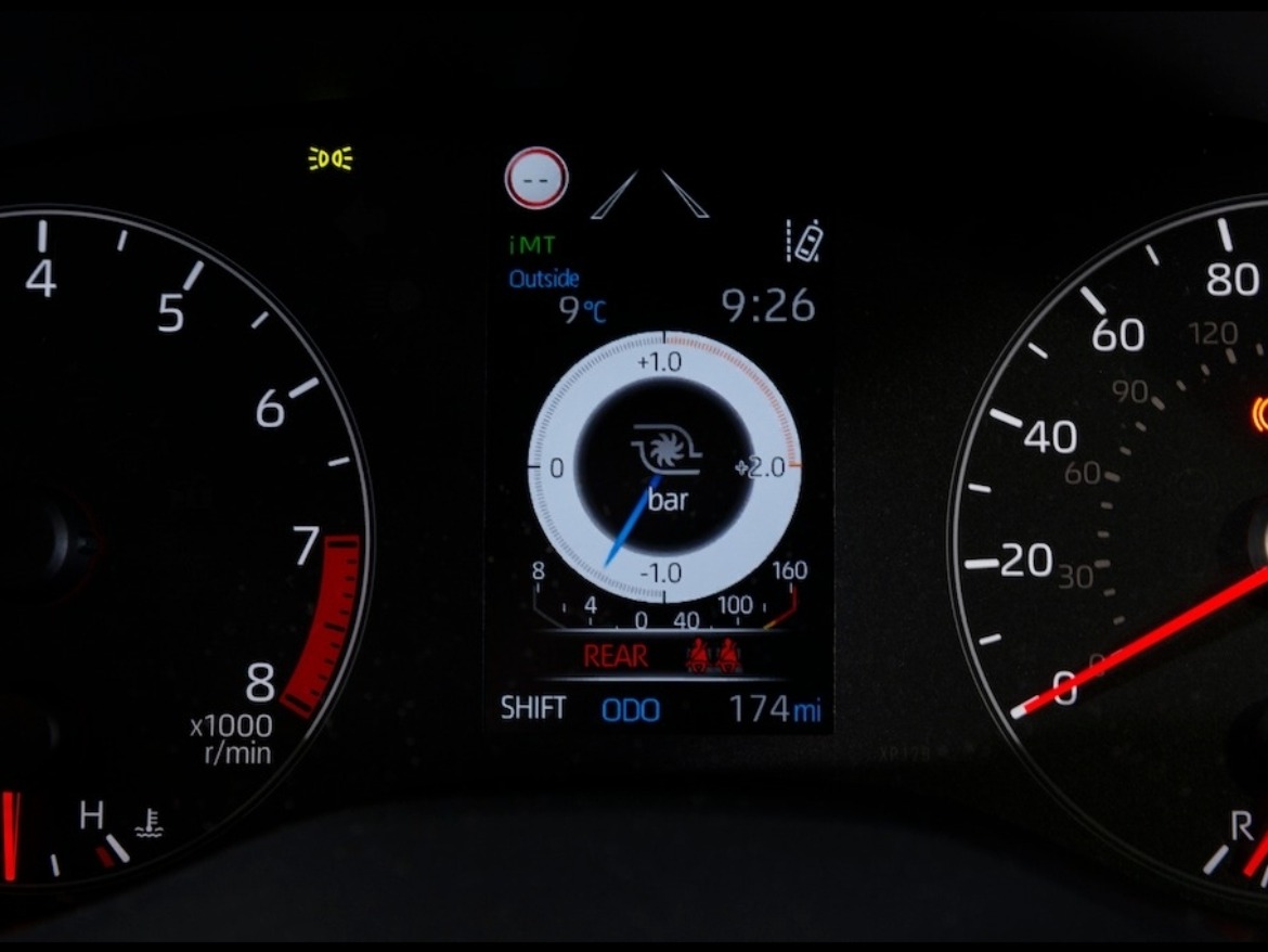 New Toyota GR Yaris multi information display
