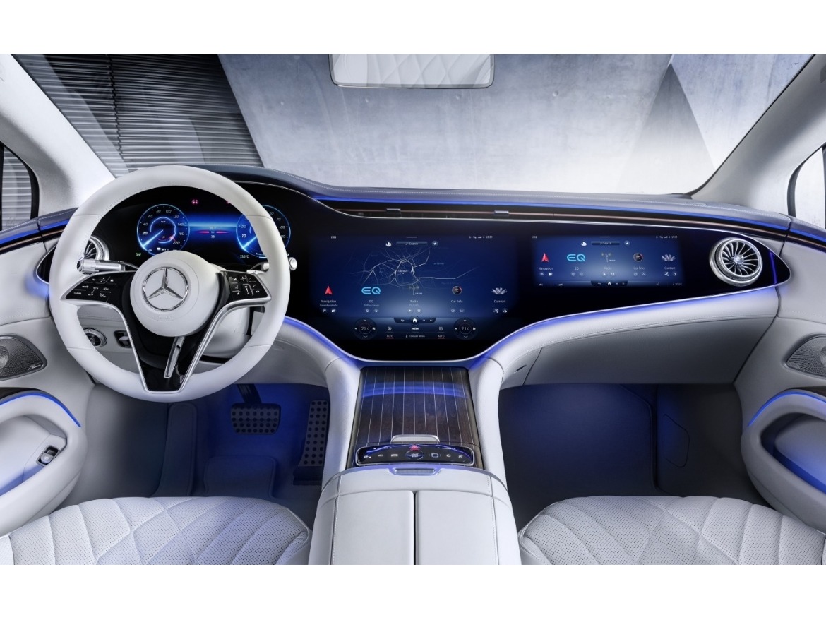 New Mercedes-Benz EQS MBUX Hyperscreen