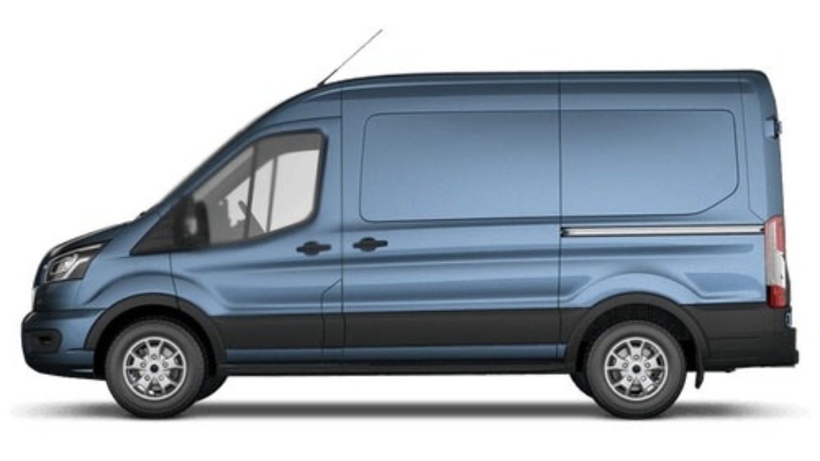 New Ford Transit in new limited Chrome Blue