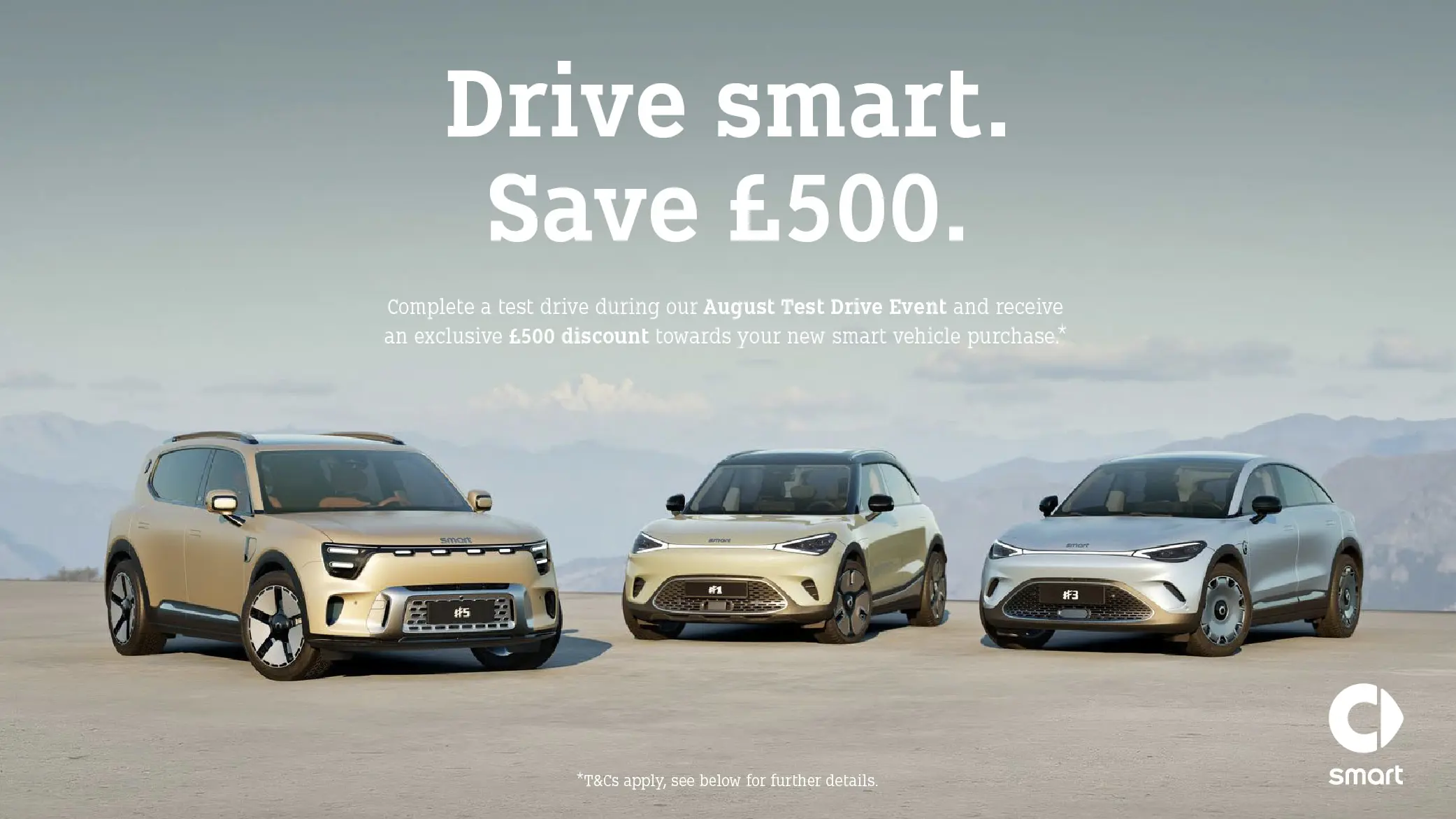 DS 3806 Smart August Test Drive Event Promo Scrolling Banner Desktop 1000X562