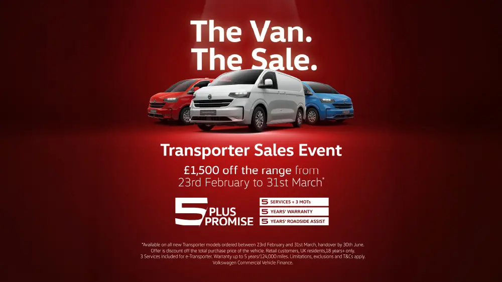 DS 3070 Q125 VW CV Transporter Campaign Promo Scrolling Banner 1000X562 Desktop