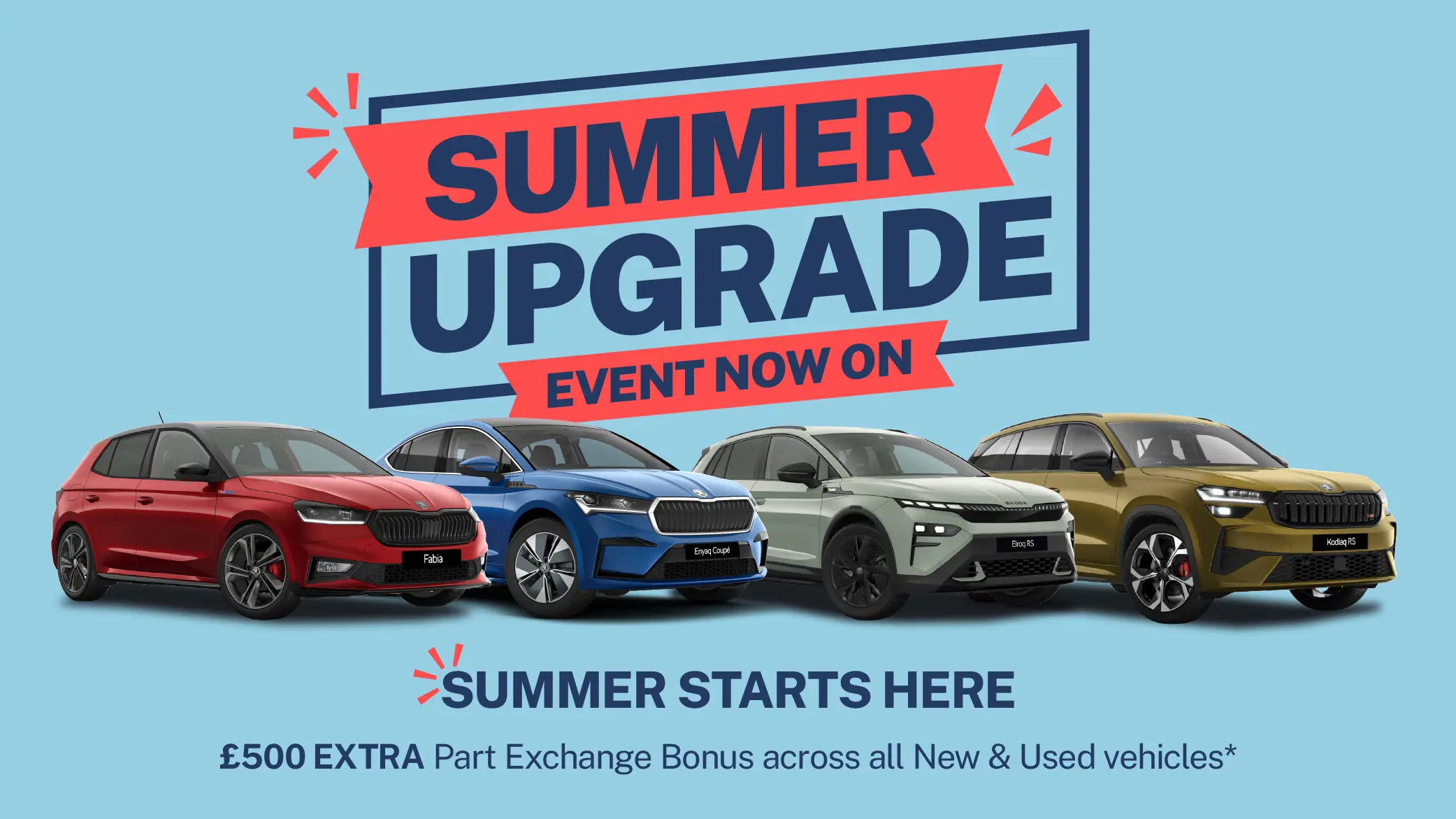 Group 1 Summer Event SKODA Promo Scrolling Banner 1000X562 Desktop